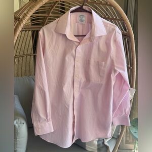 Brooks Brothers Pink & White Non-iron Stretch Button Down - Like New!